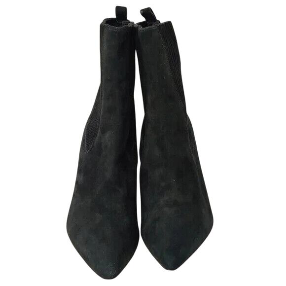 Via Spiga Black Suede Ankle Booties Size 11 M - Picture 2 of 8